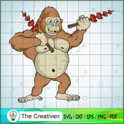 Fully BBQ Gorilla SVG, Gorilla SVG, Trending SVG