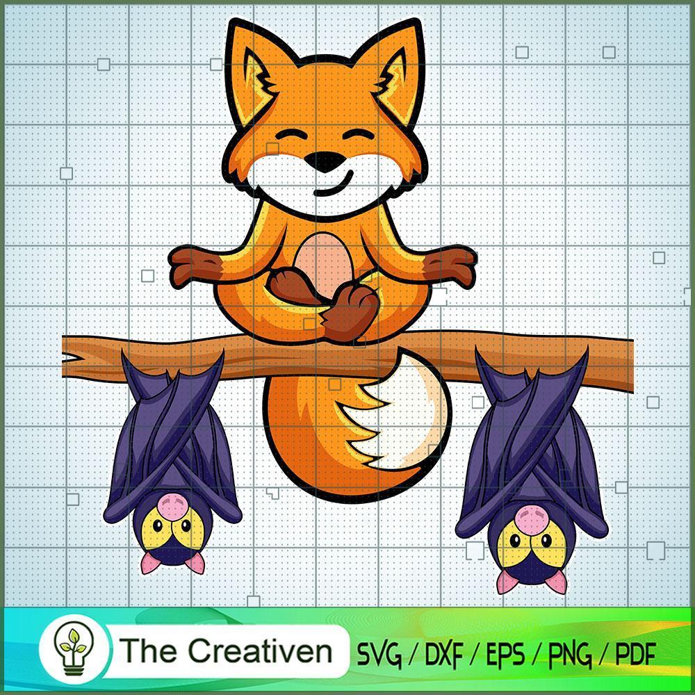 Cute Fox Doing Yoga with Bats SVG, Cute Fox SVG, Trending SVG 1 Cute Fox Doing Yoga with Bats SVG, Cute Fox SVG, Trending SVG