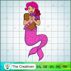 Cute School Mermaid  SVG, Mermaid SVG, Trending SVG