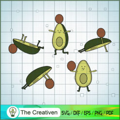 Five Training Avocado SVG, Avocado SVG, Trending SVG