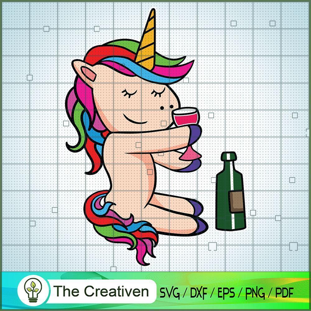 Cute Unicorn Drinking Wine SVG Cut File for Cricut & S Design 17798 1 Cute Unicorn Drinking Wine SVG Cut File for Cricut & S Design 17798