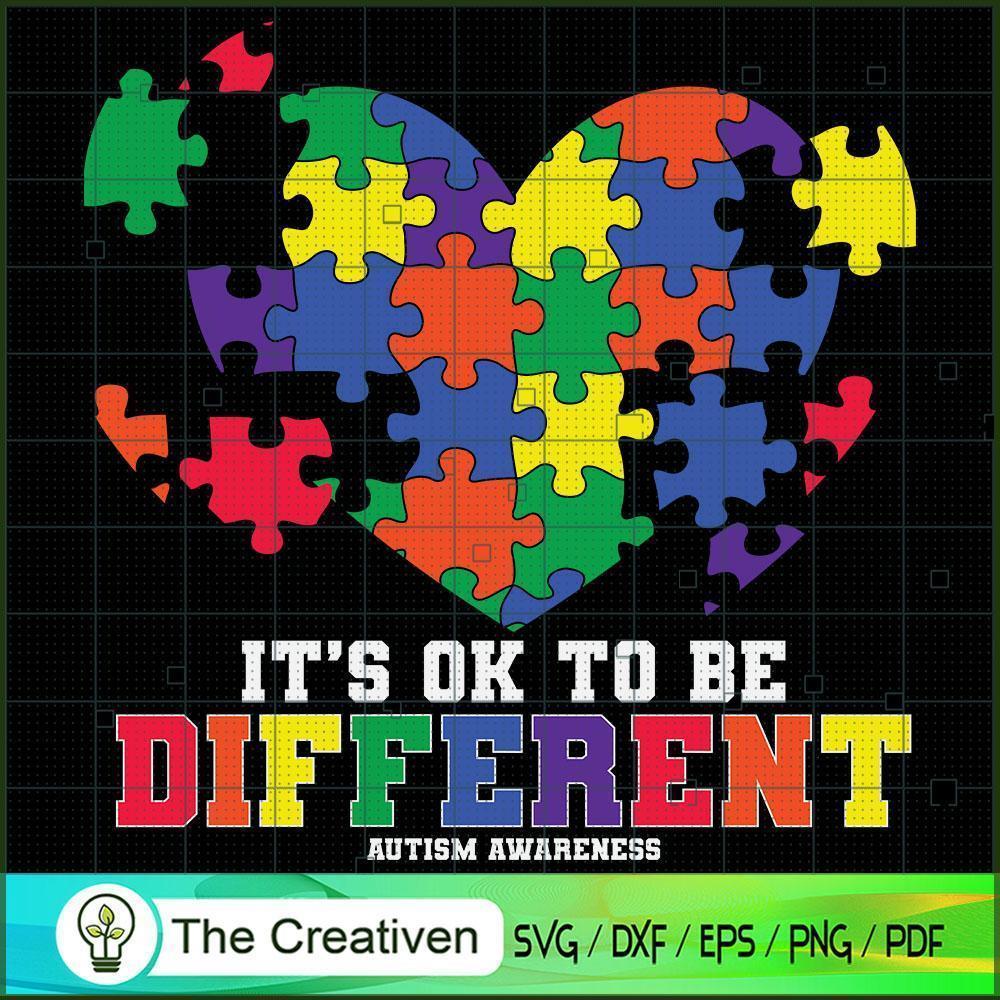 It's Ok to Be Different Autism SVG Cut File for Cricut & Silhouette 1 It's Ok to Be Different Autism SVG Cut File for Cricut & Silhouette