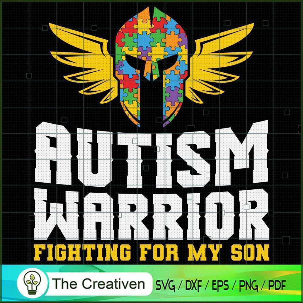 Autism Warrior Fighting for My Son SVG, Autism Awareness SVG, Puzzle Piece SVG 1 78 copy 6