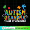 Autism Grandma I Love My Grandson SVG Cut File for Cricut & Silhouette