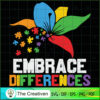 Embrace Differences Autism Flower SVG, Autism Awareness SVG, Puzzle Piece SVG 2 56 copy 16