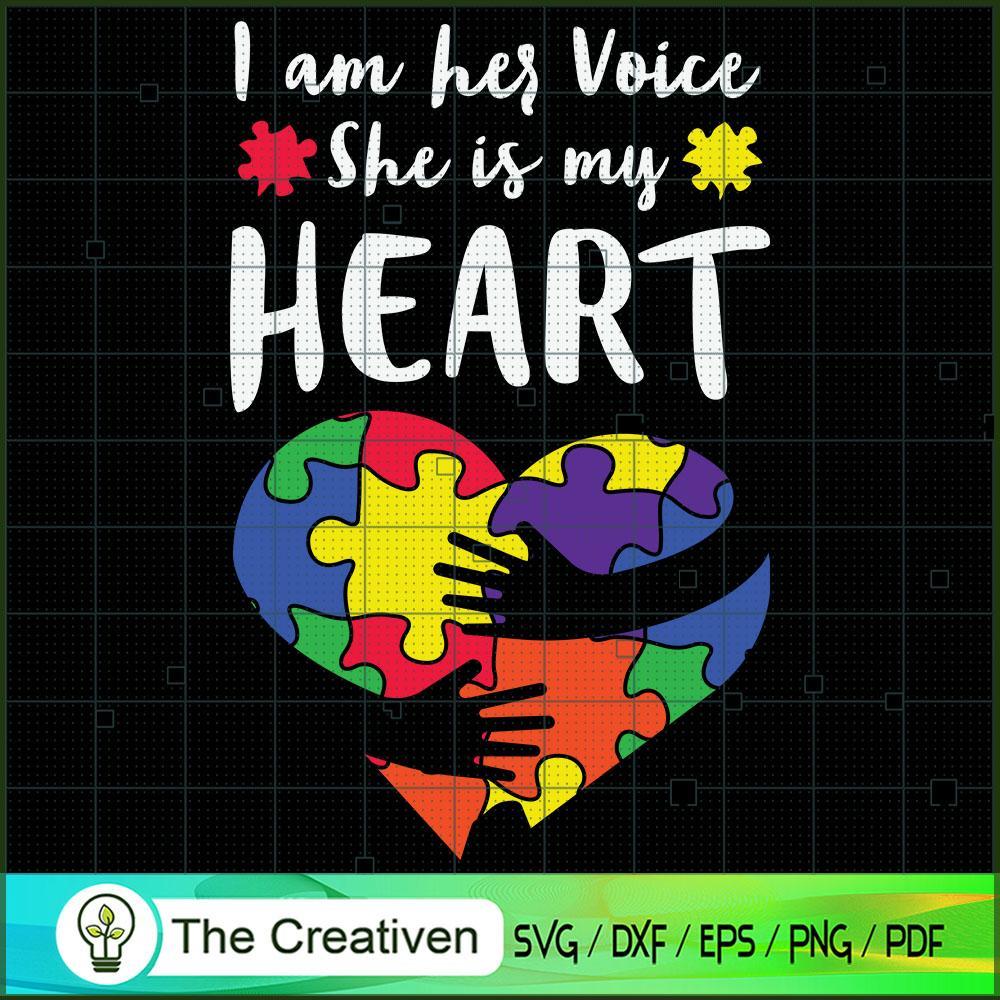 I Am Her Voice She is My Heart Autism SVG Cut File for Design 17665 1 I Am Her Voice She is My Heart Autism SVG Cut File for Design 17665