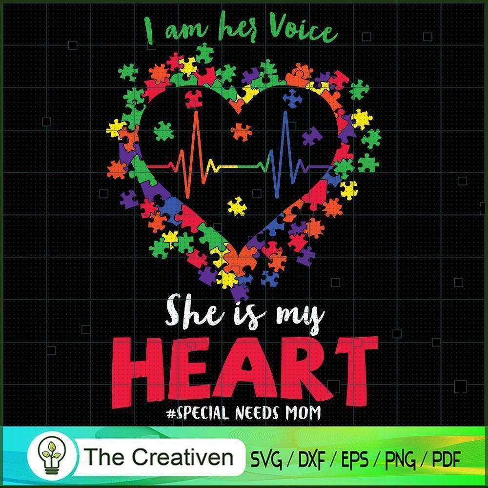 I Am Her Voice She is My Heart Autism SVG Cut File for Design 17663 1 I Am Her Voice She is My Heart Autism SVG Cut File for Design 17663