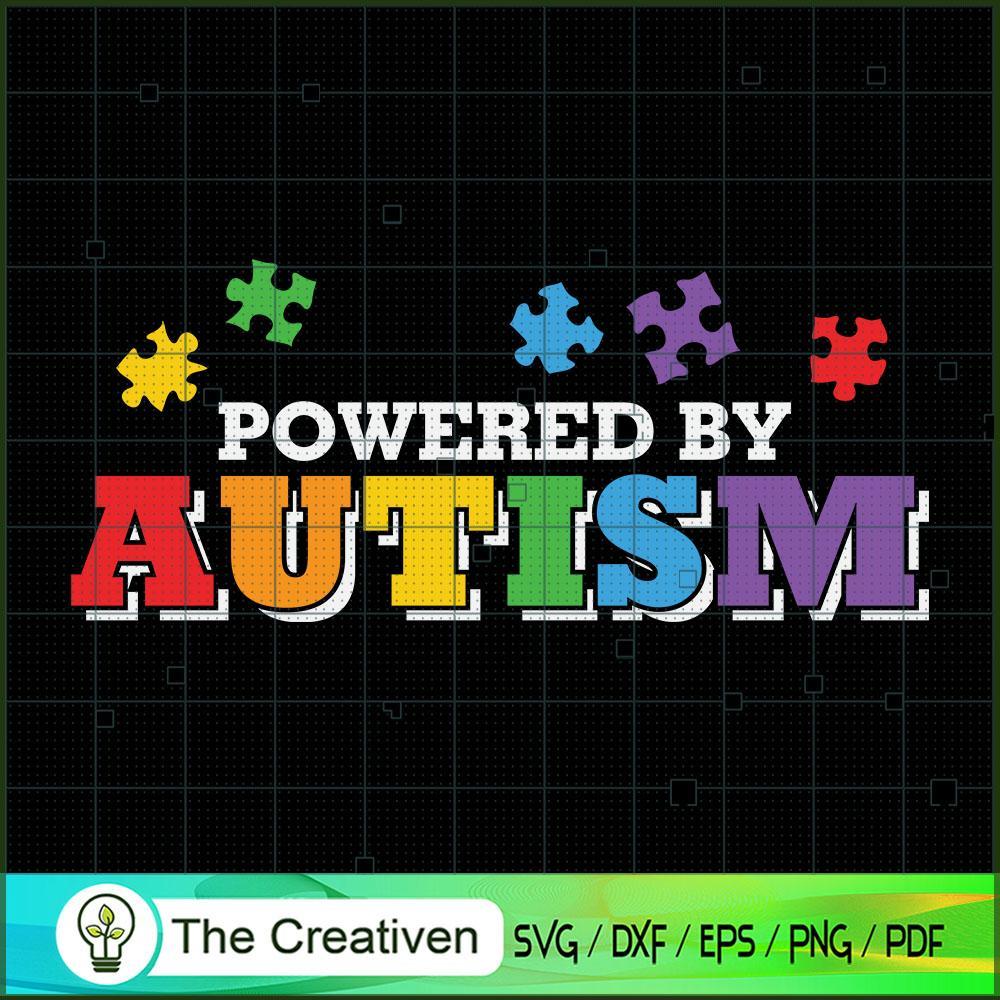 Powered by Autism SVG, Autism Awareness SVG, Puzzle Piece SVG 1 Powered by Autism SVG, Autism Awareness SVG, Puzzle Piece SVG