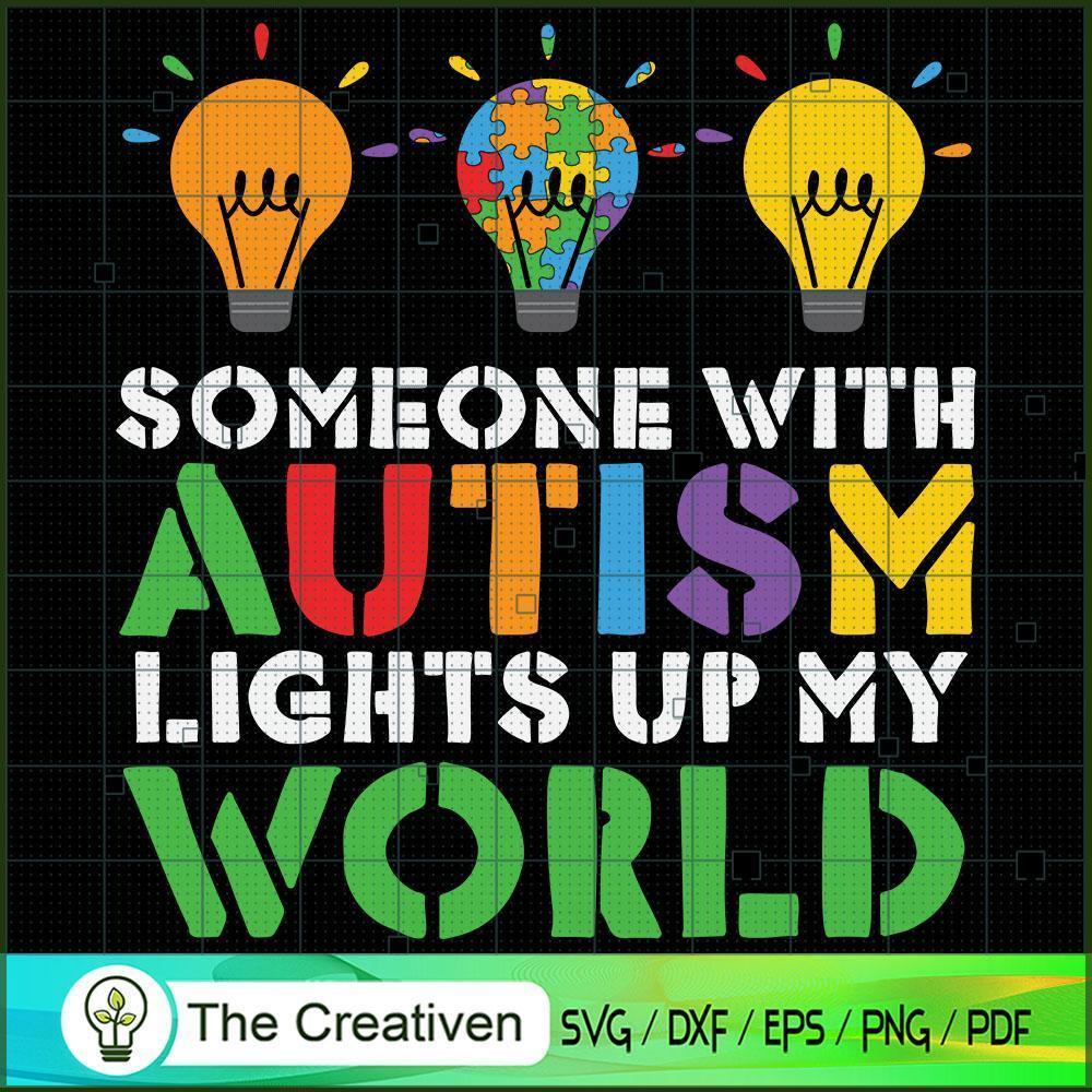 Someone with Autism Lights U SVG Cut File for Cricut 1 Someone with Autism Lights U SVG Cut File for Cricut