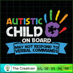 Autistic Child on Board May  SVG Cut File for Cricut