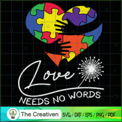 Love Needs No Words Puzzle H SVG Cut File for Cricut