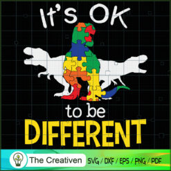 It's Ok to Be Different Auti SVG Cut File for Cricut Design 17591