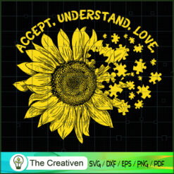 Accept Understand Love Autis SVG Cut File for Cricut