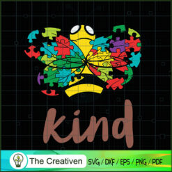 Puzzles Bee Bee Kind Autism  SVG Cut File for Cricut