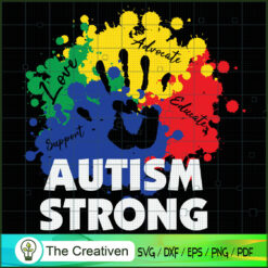 Autism Love Advocate Educate SVG Cut File for Cricut