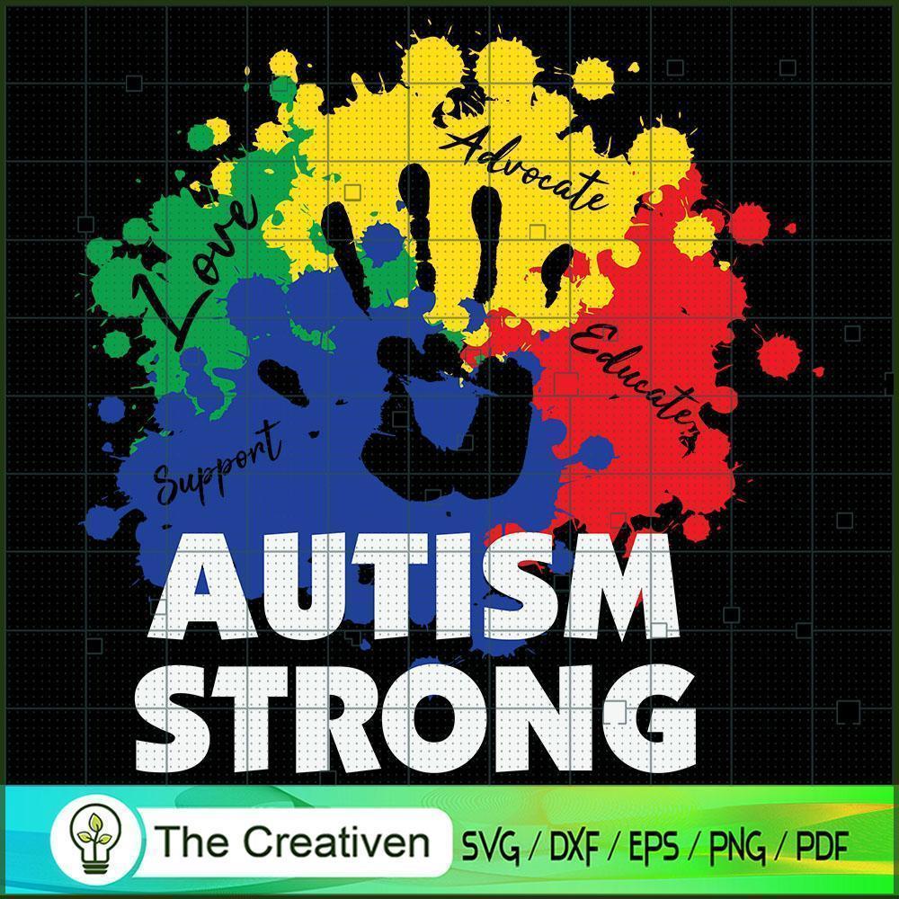 Autism Love Advocate Educate SVG Cut File for Cricut 1 Autism Love Advocate Educate SVG Cut File for Cricut