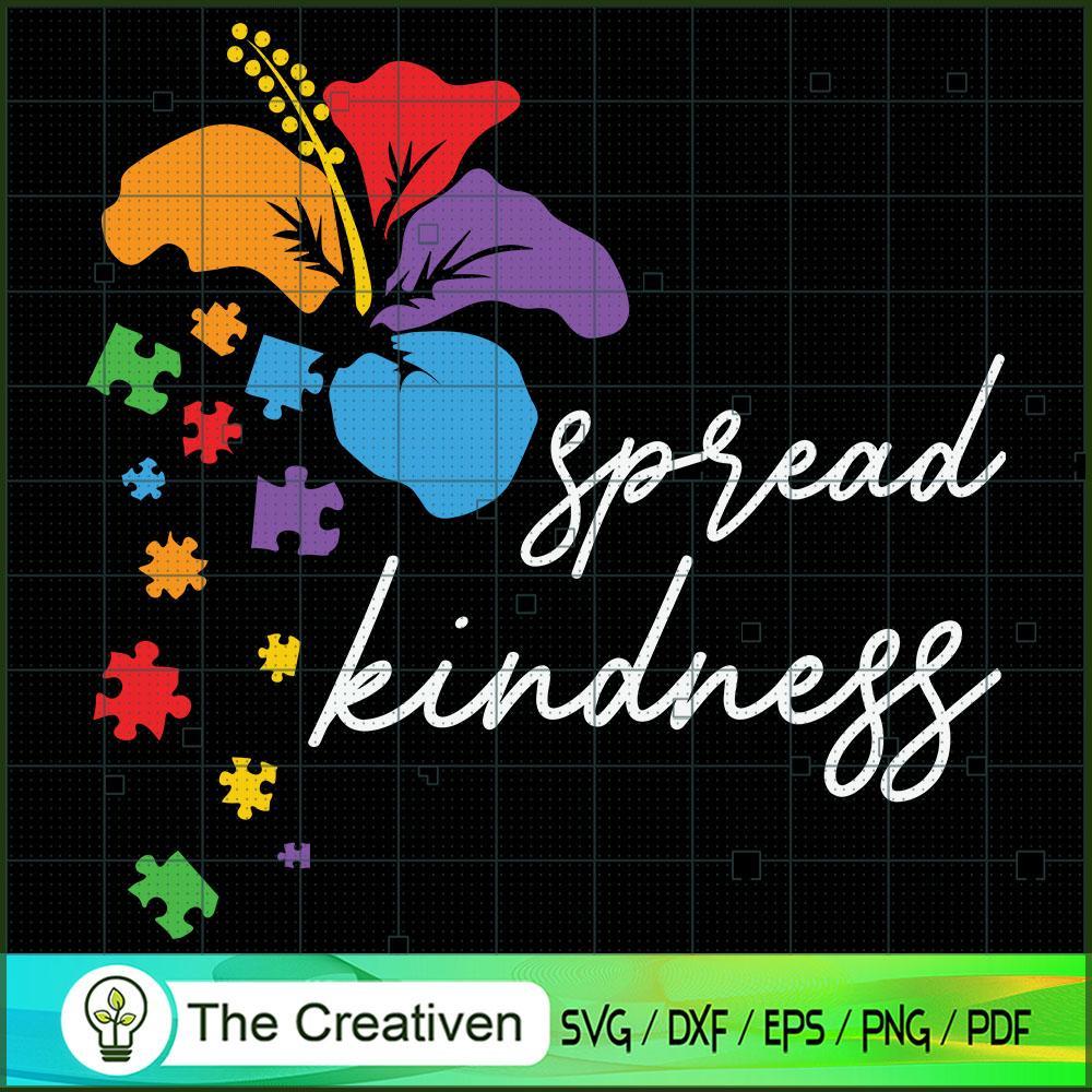 Spread Kindness Flower Puzzl SVG Cut File for Cricut 1 Spread Kindness Flower Puzzl SVG Cut File for Cricut
