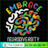 Embrace Neurodiversity Autis SVG Cut File for Cricut