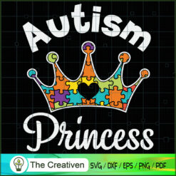 Autism Princess Daughter Awa SVG Cut File for Cricut
