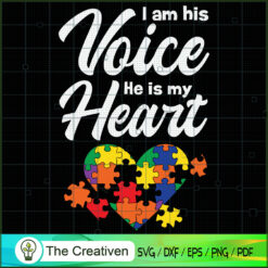 Autism Kid I Am His Voice He SVG Cut File for Cricut