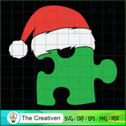 Autism Awareness Santa Hat C SVG Cut File for Cricut