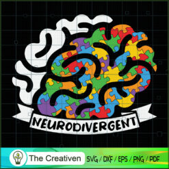 Autism Brain Neurodiversity SVG Cut File for Cricut & Silhouette
