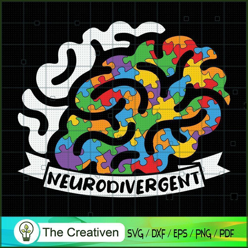 Autism Brain Neurodiversity SVG Cut File for Cricut & Silhouette 1 Autism Brain Neurodiversity SVG Cut File for Cricut & Silhouette