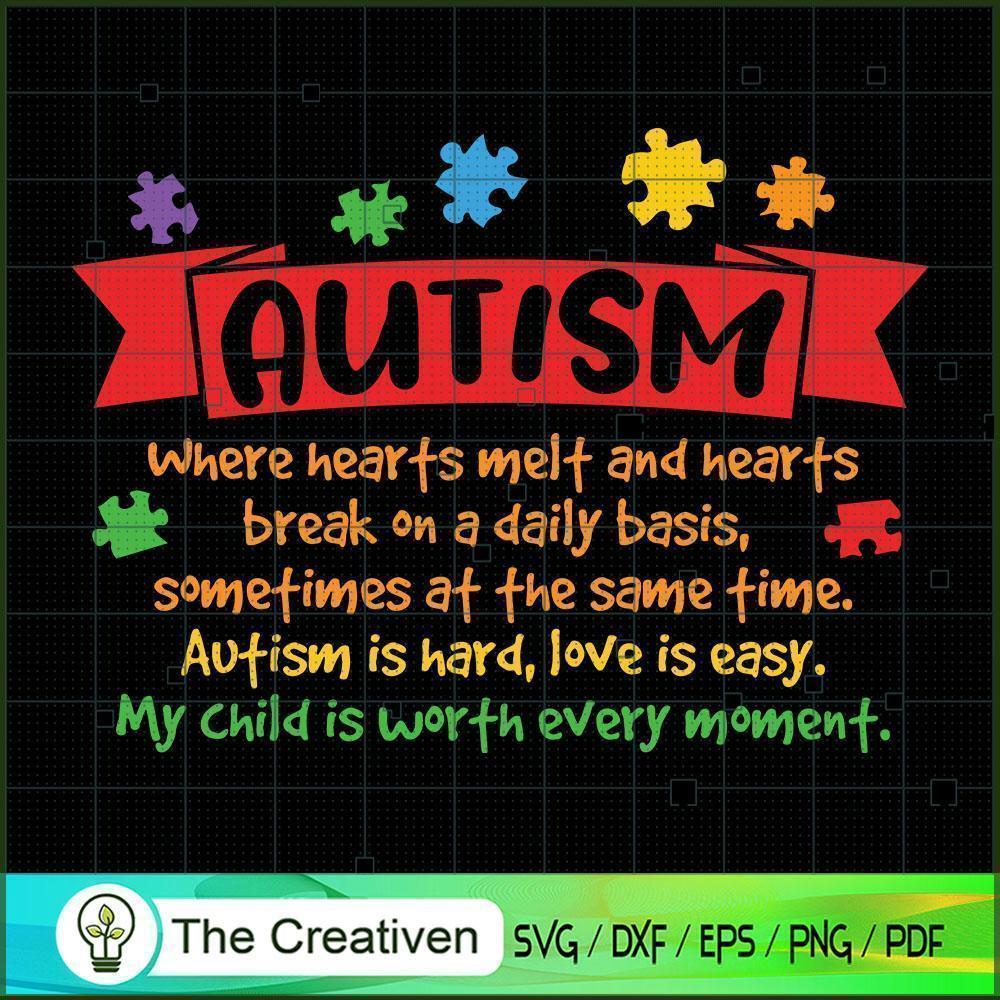 Autism Where Hearts Melt Hea SVG Cut File for Cricut 1 Autism Where Hearts Melt Hea SVG Cut File for Cricut