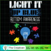 Light It Up Blue Autism Awareness SVG Cut File for Cricut & Silhouette