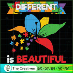 Different is Beautiful Autis SVG Cut File for Cricut Design 17467