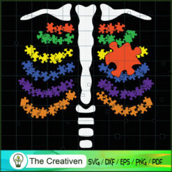 Autism Awareness Rib Cage SVG , Autism Awareness SVG , Love Autism SVG
