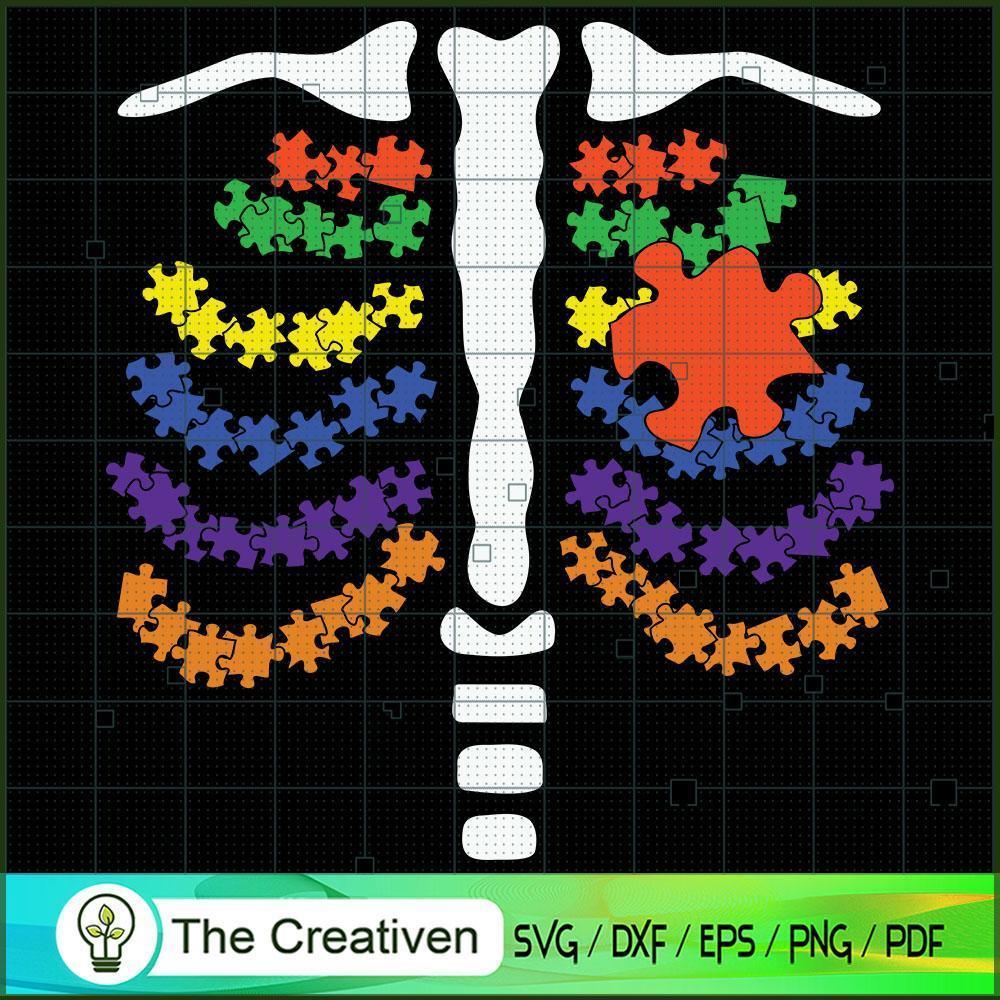 Autism Awareness Rib Cage SVG , Autism Awareness SVG , Love Autism SVG 1 Autism Awareness Rib Cage SVG , Autism Awareness SVG , Love Autism SVG