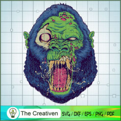 Monster Angry Gorilla Head SVG, Monster SVG, Halloween SVG