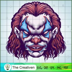 The Crazy Bad Clown SVG, Clown SVG, Halloween SVG