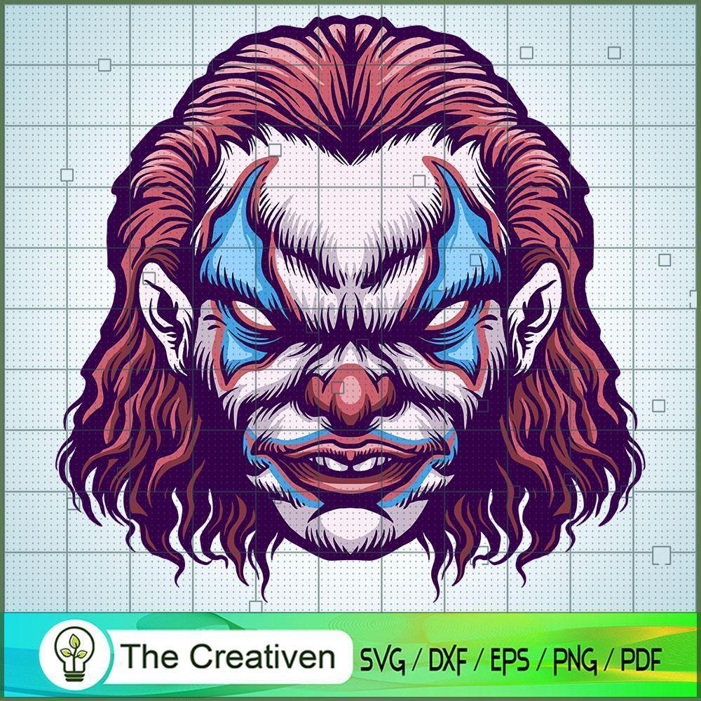 The Crazy Bad Clown SVG, Clown SVG, Halloween SVG 1 The Crazy Bad Clown SVG, Clown SVG, Halloween SVG
