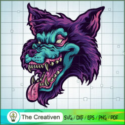 Vampire Angry Wolf Mascot SVG, Vampire SVG, Halloween SVG