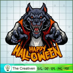 Angry WolfMan Outfit Mascot  SVG Cut File for Cricut
