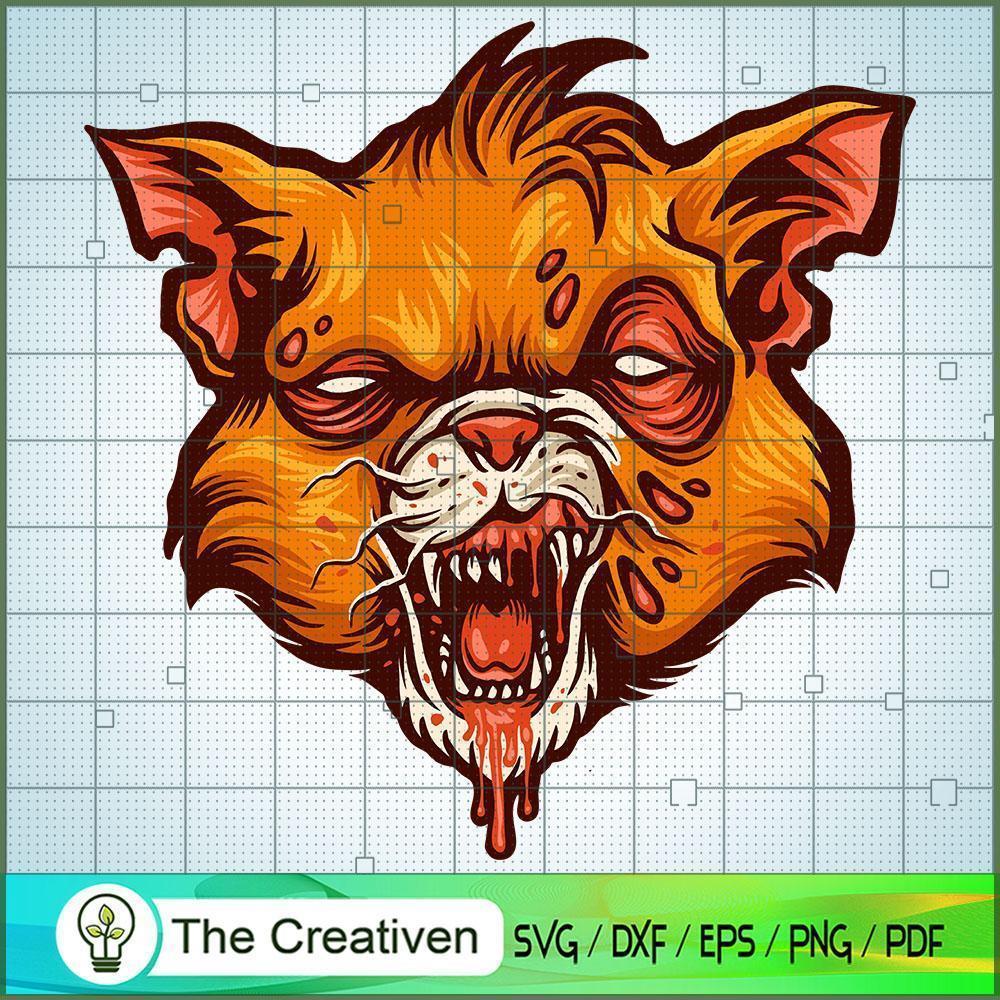 Zombie Cat Vampire Mascot Il SVG Cut File for Cricut 1 Zombie Cat Vampire Mascot Il SVG Cut File for Cricut