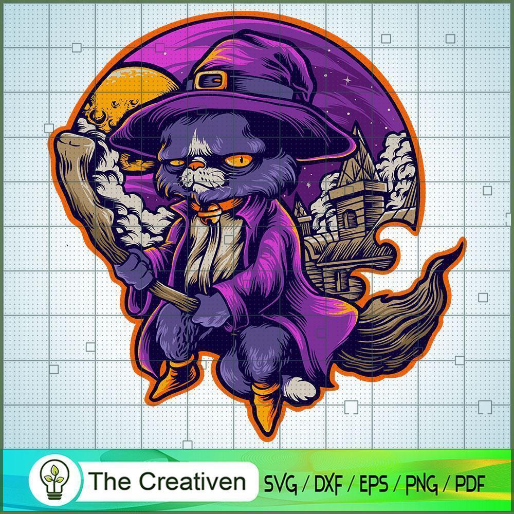 Hogwarts Cat Withcraft Shaman SVG, Shaman SVG, Halloween SVG 1 Hogwarts Cat Withcraft Shaman SVG, Shaman SVG, Halloween SVG