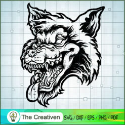 Wolf Animal Monster Silhouette SVG, Skull SVG, Halloween SVG