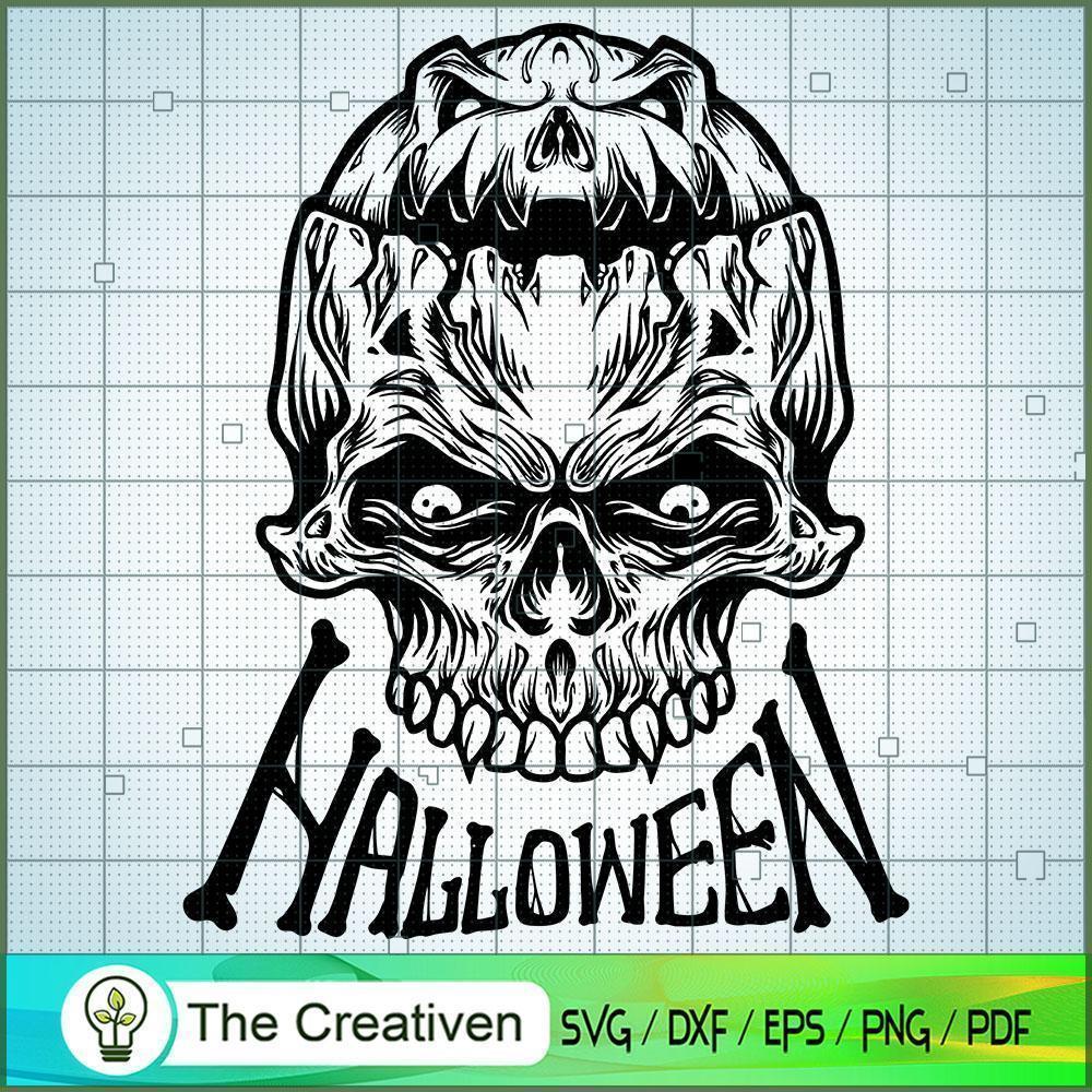 Halloween Skull Isolated SVG, Skull SVG, Halloween SVG 1 Halloween Skull Isolated SVG, Skull SVG, Halloween SVG