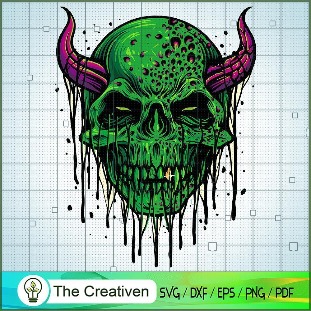 Zombie Evil Skull Halloween Illustration SVG,Skull SVG, Halloween SVG 1 Zombie Evil Skull Halloween Illustration SVG,Skull SVG, Halloween SVG