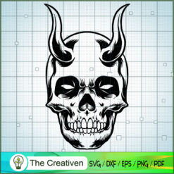Halloween Character Red Devil Head SVG, Devil Head SVG, Halloween SVG