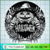 Scary Halloween Pumpkin Blac SVG Cut File for Cricut