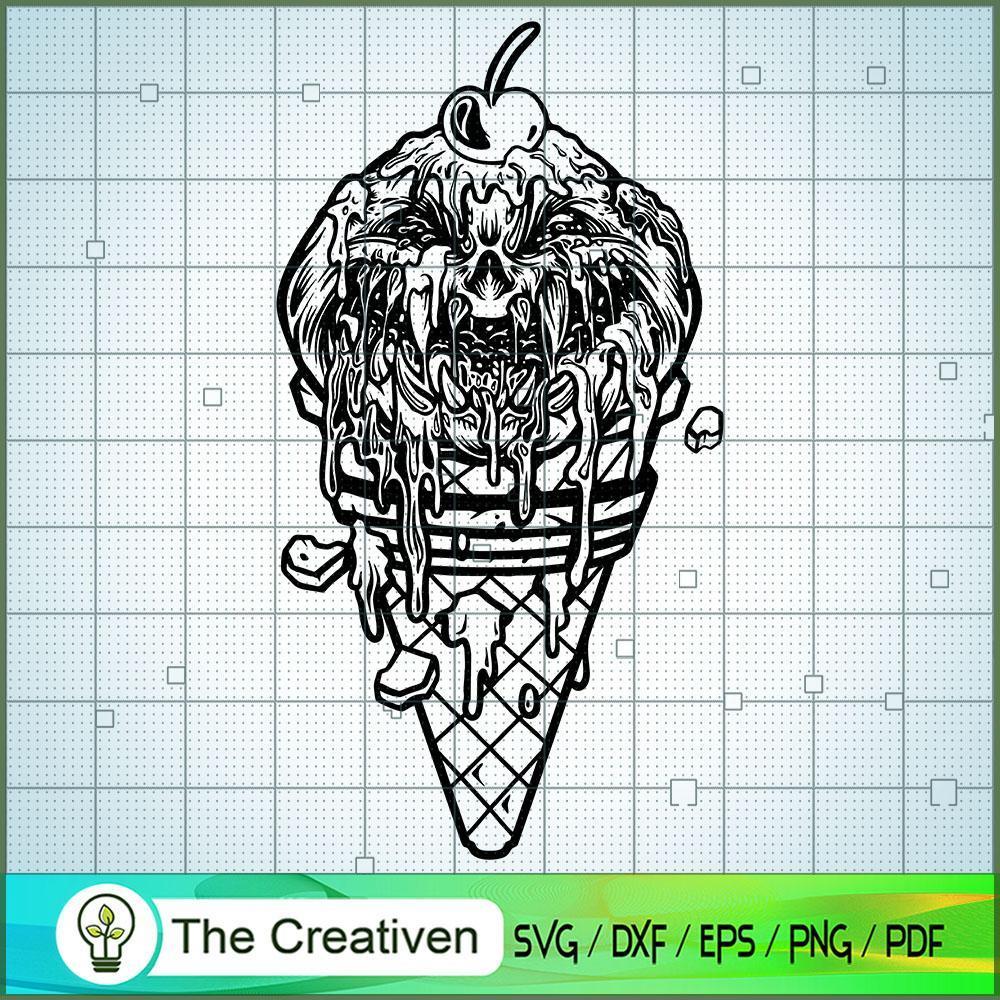 Halloween Cherry Ice Cream Cone SVG, Cream Cone SVG, Halloween SVG 1 Halloween Cherry Ice Cream Cone SVG, Cream Cone SVG, Halloween SVG