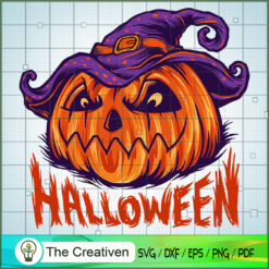Halloween Head Pumpkin with  SVG Cut File for Cricut