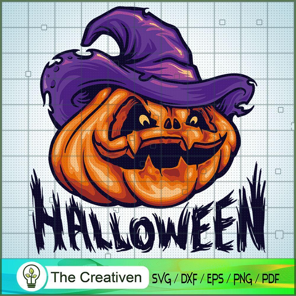 Halloween Witch Hat Pumpkin Smile SVG Cut File for Cricut & Silhouette 1 Halloween Witch Hat Pumpkin Smile SVG Cut File for Cricut & Silhouette