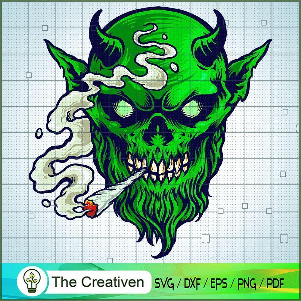 Angry Devil Marijuana Smoke SVG,Devil Marijuana SVG, Halloween SVG 1 Angry Devil Marijuana Smoke SVG,Devil Marijuana SVG, Halloween SVG