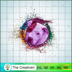 Pitbull Dog Colorful SVG, Dog SVG, Pet Lover SVG