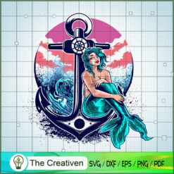 Anchor Mermaid SVG, Mermaid SVG, Ocean SVG